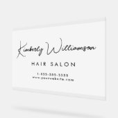 Firmenname Stilvolle Signatur-Script Mattiert Acrylschild (Winkel)