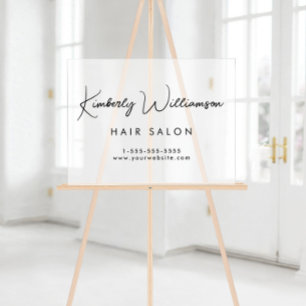 Firmenname Stilvolle Signatur-Script Mattiert Acrylschild