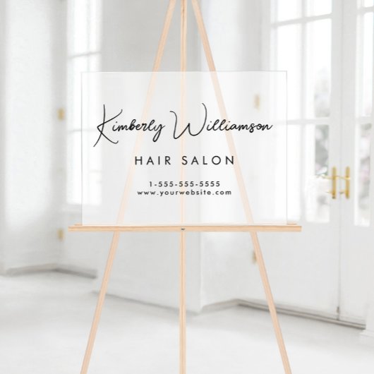 Firmenname Stilvolle Signatur-Script Mattiert Acrylschild