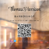 Firmenname Stilvolle Signatur-Script QR-Code Fensteraufkleber (Blatt 2)