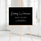 Firmenname Stilvolle Signatur-Script schwarz Acrylschild