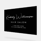 Firmenname Stilvolle Signatur-Script schwarz Acrylschild (Winkel)