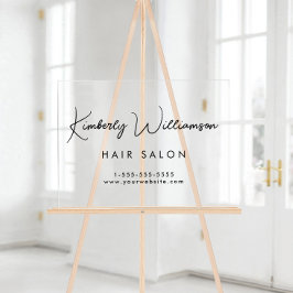 Firmenname Stilvolle Signaturschrift Acrylschild