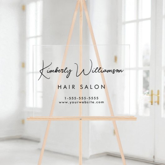 Firmenname Stilvolle Signaturschrift Acrylschild