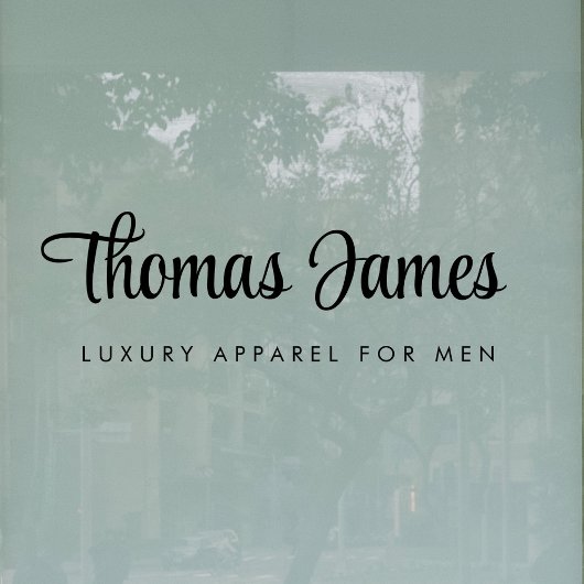 Firmenname Stilvolle Signaturschrift Fensteraufkleber