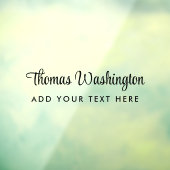 Firmenname Stilvolle Skriptmonogramm Fensteraufkleber (Blatt 3)