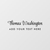 Firmenname Stilvolle Skriptmonogramm Fensteraufkleber (Blatt)