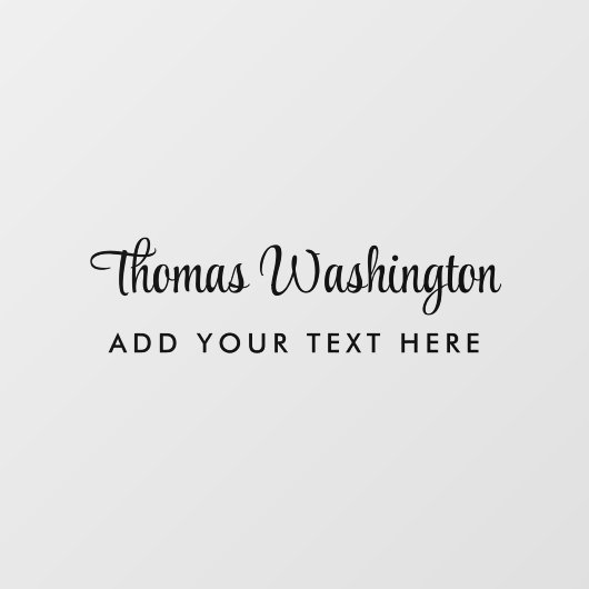 Firmenname Stilvolle Skriptmonogramm Fensteraufkleber (Blatt)