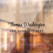 Firmenname Stilvolle Skriptmonogramm Fensteraufkleber (Blatt 2)