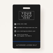 Firmenname-Tag Benutzerdefiniertes Foto-ID-Logo Ausweis (Rückseite)