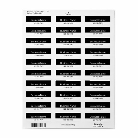 Firmenname Telefonnummer Schwarzweiß-Produkt (Vorne)