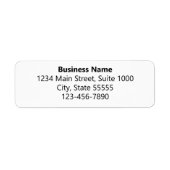 Firmenname Telefonnummer Weiße Rücksendeadresse (Vorne)