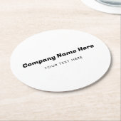 Firmenname & Text Kundengeschenke Runder Pappuntersetzer (Angewinkelt)