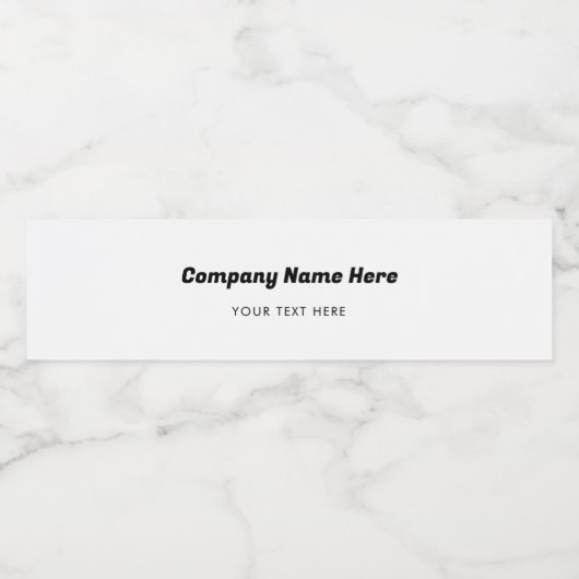 Firmenname & Text Kundengeschenke Wasserflaschenetikett (Einzelnes Label)