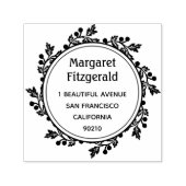 Firmenname und Anschrift rund um die Briefmarke Permastempel (Design)