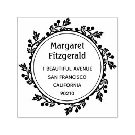 Firmenname und Anschrift rund um die Briefmarke Permastempel