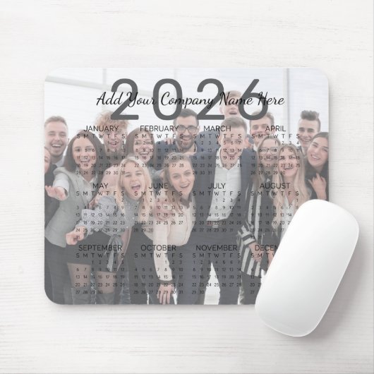 Firmenname und Foto 2026 Kalender Mousepad (Mit Mouse)