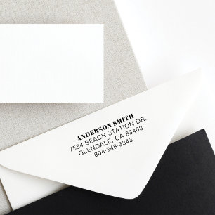 Firmenname und geschäftliche Rücksendeadresse Permastempel