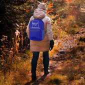 Firmenname und Logo auf Blue Backpack Bedruckter Rucksack