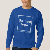 Firmenname und Logo auf Blue Sweatshirt (Vorderseite)