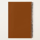 Firmenname und Logo auf Brown Spiral Notebook Notizblock (Rückseite)