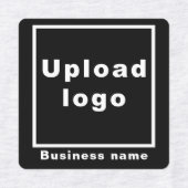 Firmenname und Logo auf dem Black Square Iron Etiketten (Design 1)
