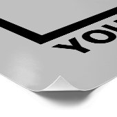 Firmenname und Logo auf dem Grauplatz Poster (Ecke)