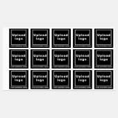 Firmenname und Logo auf dem Schwarzen Platz Etiketten (Blatt)
