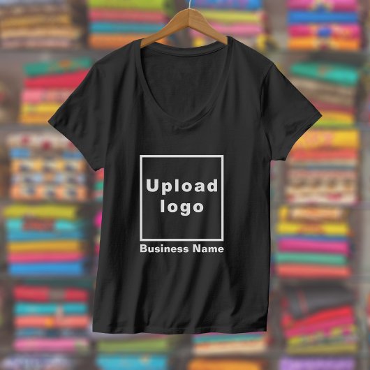 Firmenname und Logo auf dem "V-Neck Black" der Fra T-Shirt