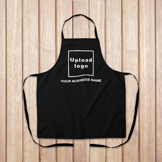 Firmenname und Logo auf der Black Polyester-Schürz Schürze