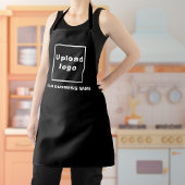 Firmenname und Logo auf der Black Polyester-Schürz Schürze