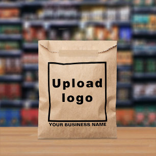 Firmenname und Logo auf der Brown Paper Bag Geschenktütchen