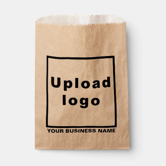 Firmenname und Logo auf der Brown Paper Bag Geschenktütchen (Vorderseite)