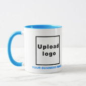 Firmenname und Logo auf der hellblauen Combo-Tasse Tasse (Links)