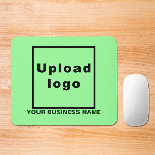 Firmenname und Logo auf der hellgrünen Maus Mousepad