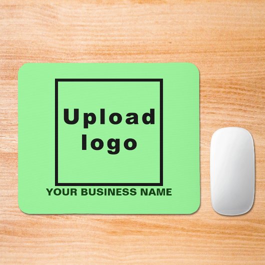 Firmenname und Logo auf der hellgrünen Maus Mousepad