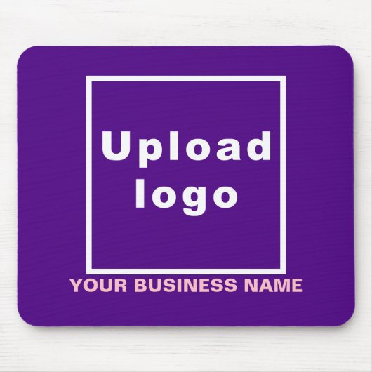 Firmenname und Logo auf der Lila Maus Mousepad (Vorne)