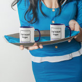 Firmenname und Logo auf der Navy Blue Combo-Tasse Tasse