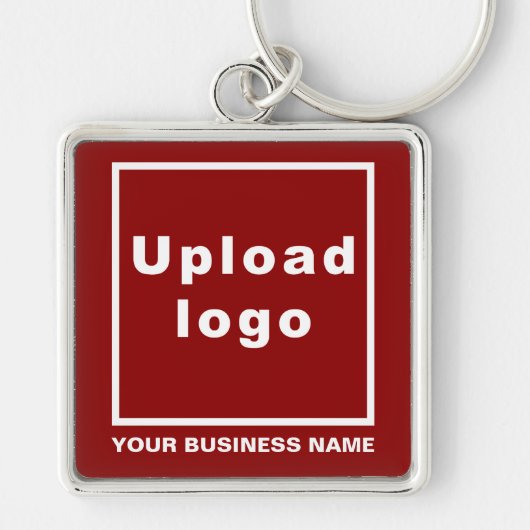 Firmenname und Logo auf der Red Square Premium Schlüsselanhänger (Vorne)
