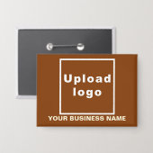 Firmenname und Logo auf der Schaltfläche "Brawn Re Button (Vorderseite/Rückseite)