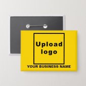 Firmenname und Logo auf der Schaltfläche Gelbes Re Button (Vorderseite/Rückseite)