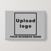 Firmenname und Logo auf der Schaltfläche "Graue Re Button (Vorderseite)