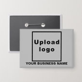 Firmenname und Logo auf der Schaltfläche "Graue Re Button (Vorderseite/Rückseite)