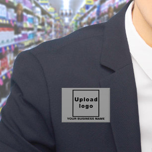 Firmenname und Logo auf der Schaltfläche "Graue Re Button