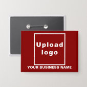 Firmenname und Logo auf der Schaltfläche "Red Rect Button (Vorderseite/Rückseite)