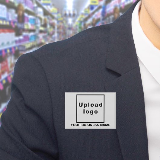 Firmenname und Logo auf der Schaltfläche Weißes Re Button