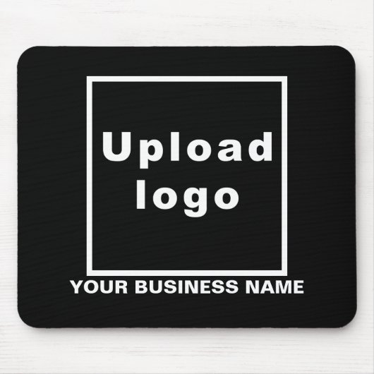 Firmenname und Logo auf der schwarzen Maus Mousepad (Vorne)