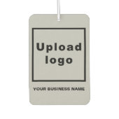 Firmenname und Logo auf Grau Air Freshener Autolufterfrischer (Vorderseite)
