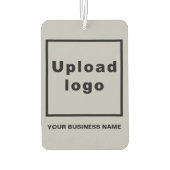 Firmenname und Logo auf Grau Air Freshener Autolufterfrischer (Rückseite)