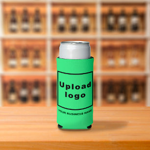 Firmenname und Logo auf hellgrün Selters Dosenkühler